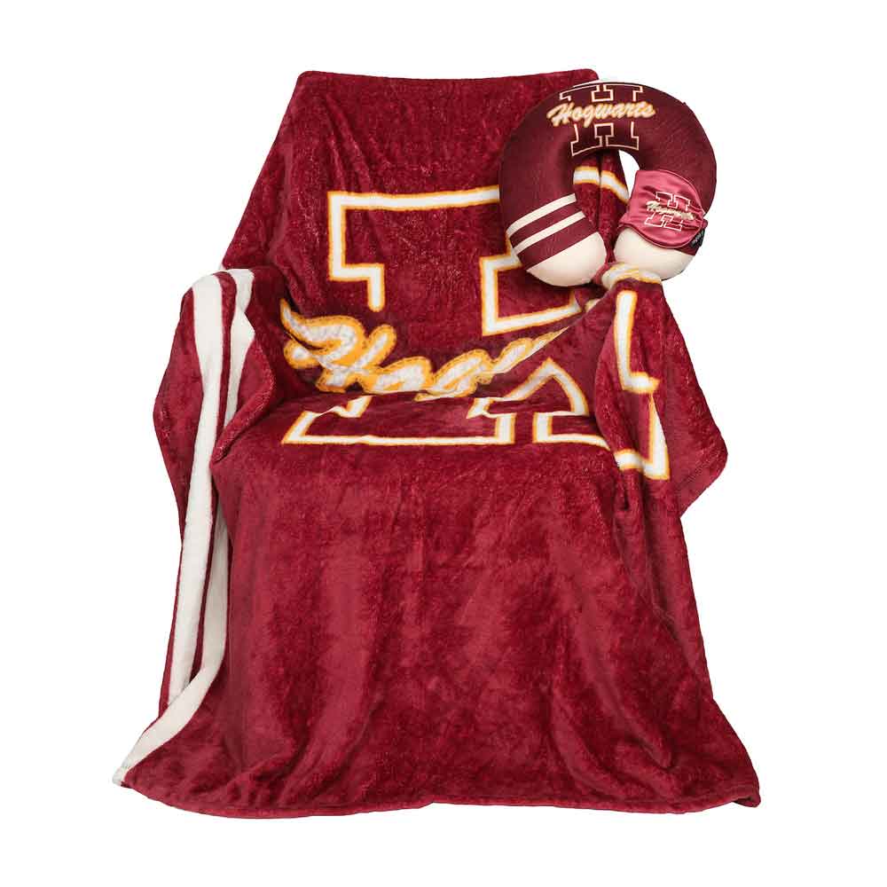 Bioworld Blanket Harry Potter Hogwarts Collegiate Travel Set NPA6691HPTPP00
