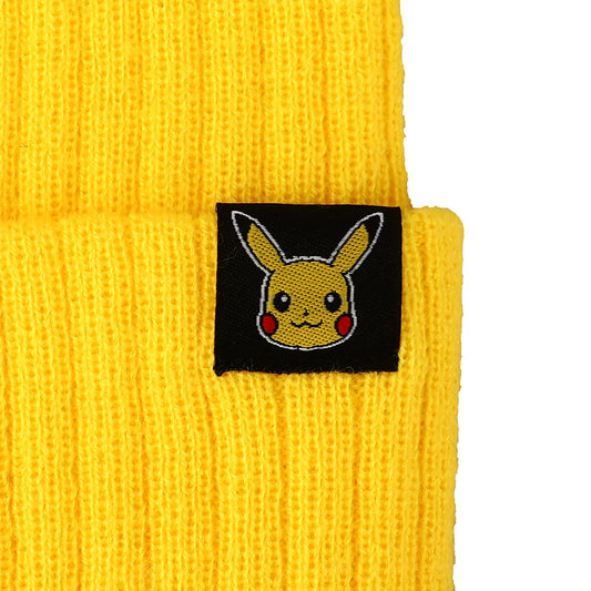 BioWorld Hat Pokemon Pikachu Inspired Adult Unisex Yellow Cuff Beanie KCA235MPOKPP00
