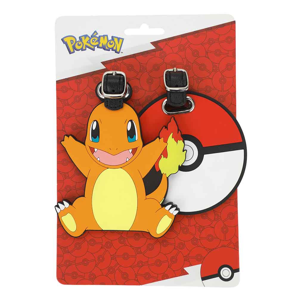 BioWorld Luggage Tag Pokemon Charmander & Pokeball Rubber Luggage Tags LUU5EA4POKPP00