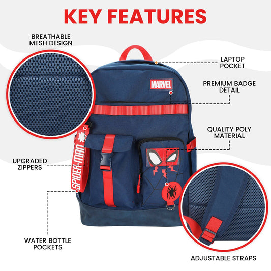 Bioworld Merchandising Backpack Spider-Man Classic Chibi Spider-Man 18.5" Adult Navy Backpack BPAAGMGUSMPP00
