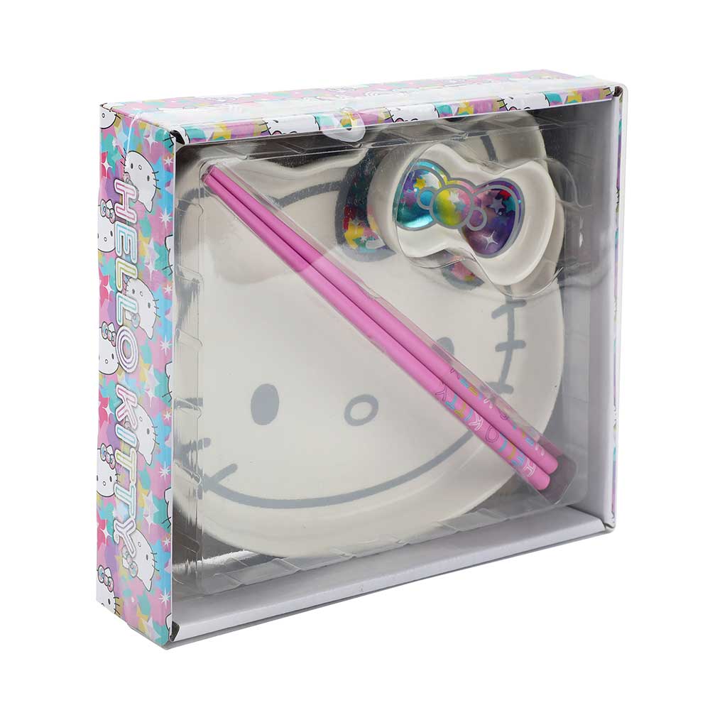 BioWorld Plate Hello Kitty Shaped Ceramic Sushi Plate Set VKA5X14HKCVI00
