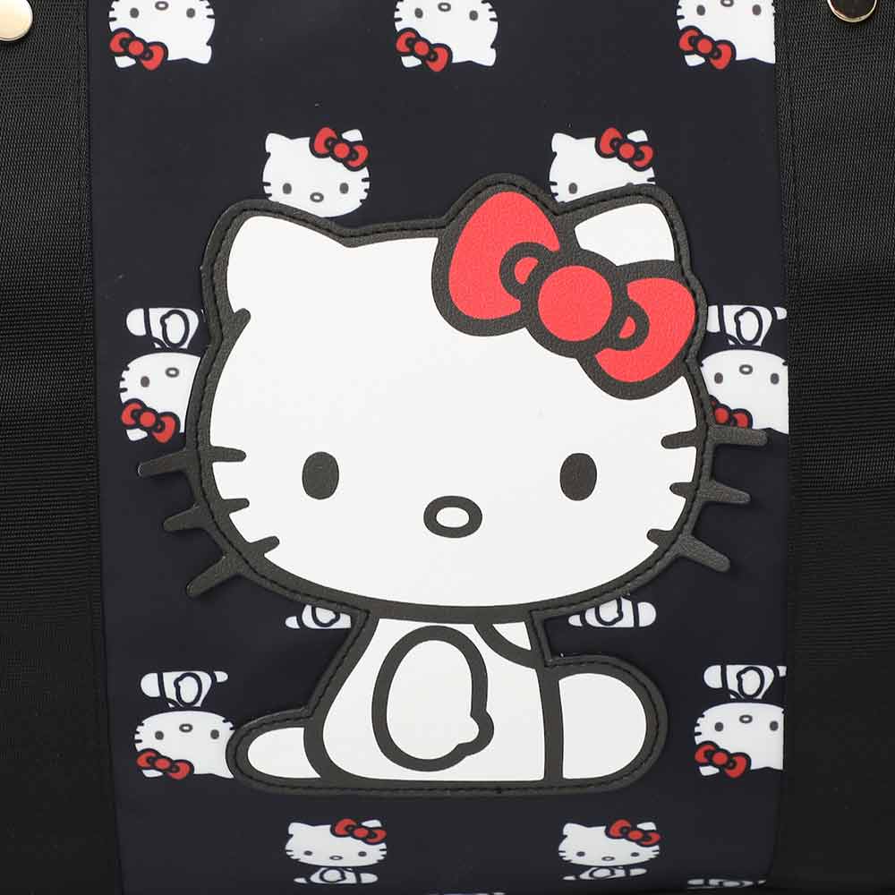 BioWorld Tote Bag Hello Kitty AOP Black Travel Duffle Bag DBY63B9HKCPP00