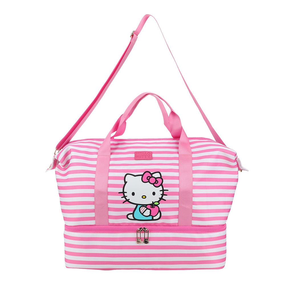 Hello Kitty Striped Duffle Travel Bag