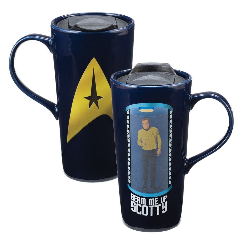 Star Trek Beam Me Up Scotty Heat Reactive Ceramic Travel Mug, 20 oz