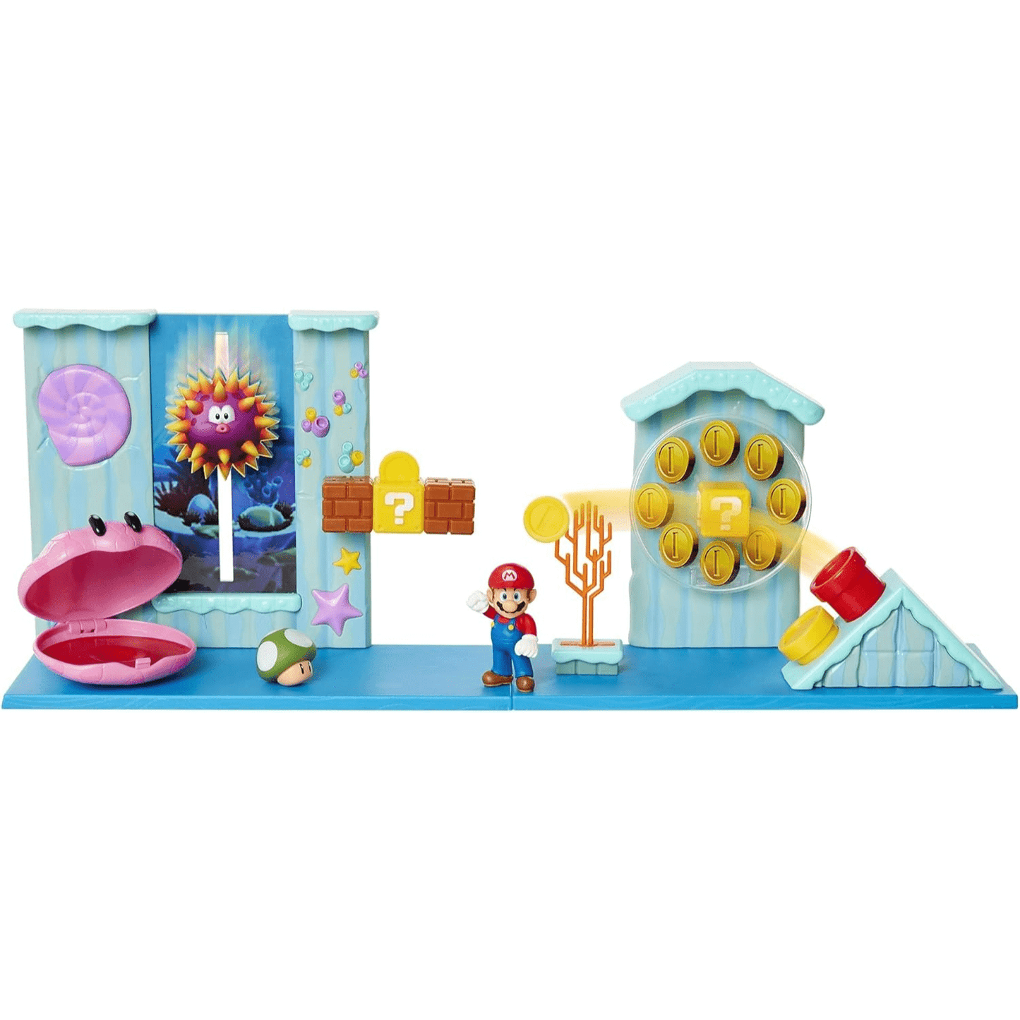 Jakks Pacific Action & Toy Figures Super Mario Deluxe Playset JP40025SM Dlx Underwater