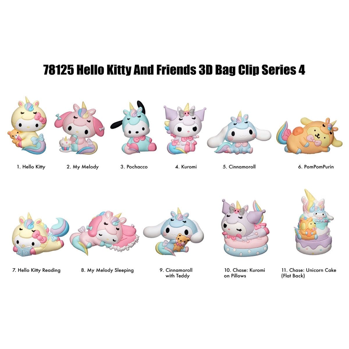 Monogram Keychain Hello Kitty and Friends S4 3D Collectible Figure Bag Clip MG78125