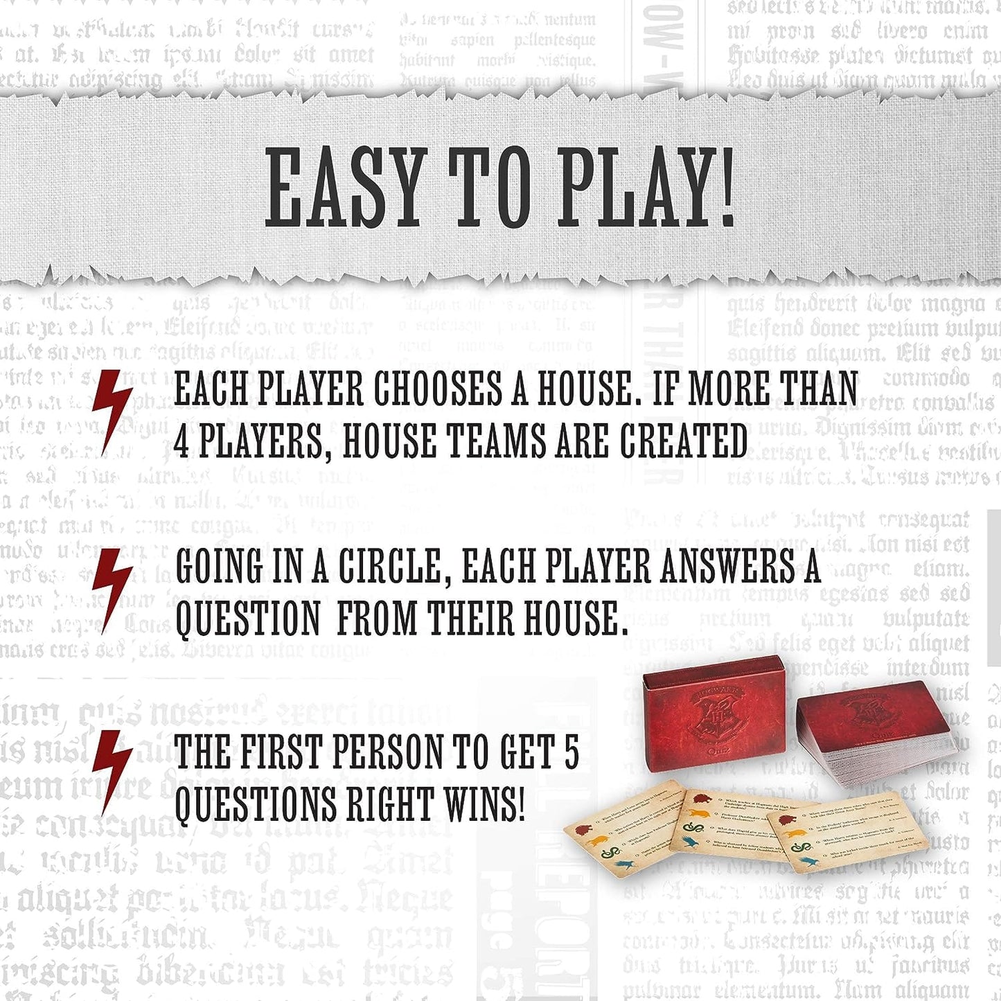 Paladone Game Cards Wizarding World Harry Potter Hogwarts Trivia Quiz Cards Game WG7014HPTX