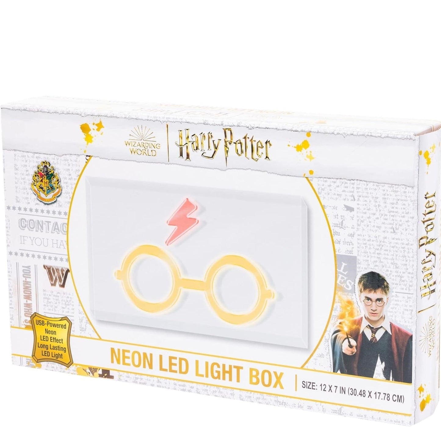 Silver Buffalo Desk Light Harry Potter Neon Led Light Box HP1708NTB