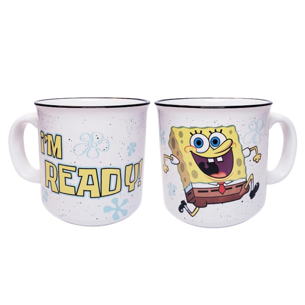 Silver Buffalo Mug Nickelodeon SpongeBob SquarePants Ceramic Mug 20oz SG1504E1 I'm Ready