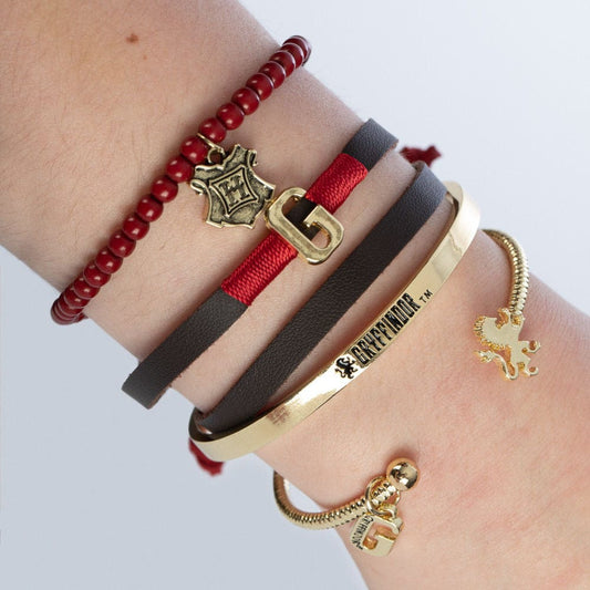 Bioworld Harry Potter Hogwarts Gryffindor Bracelet Set