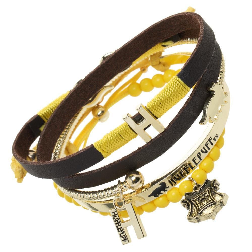 Bioworld Harry Potter Hogwarts Hufflepuff Bracelet Set