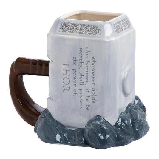 Bioworld Mug Marvel Thor Mjolnir 3D Ceramic Mug In Box