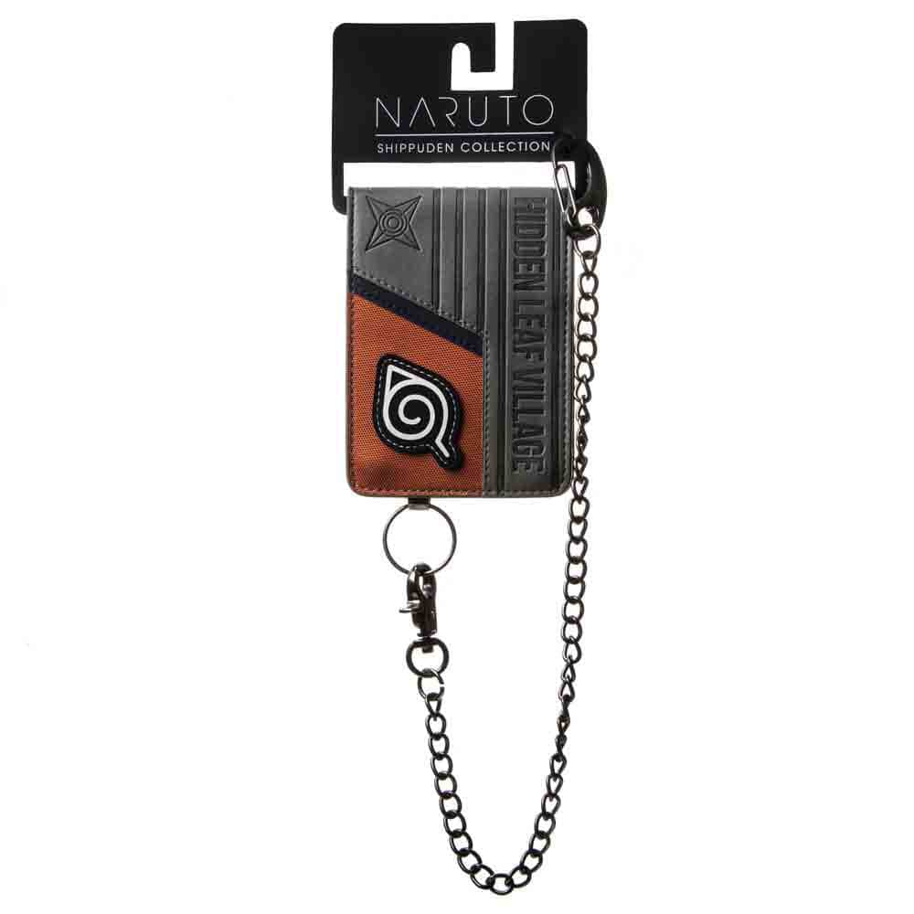 BioWorld Wallets & Money Clips Naruto Hidden Leaf Village Bi-Fold Wallet With Chain MW924ANAR00PP00