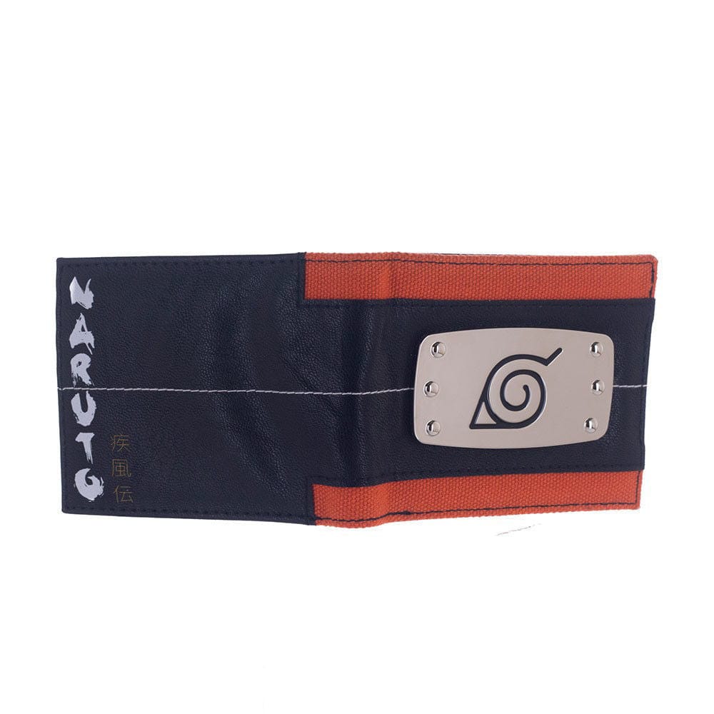BioWorld Wallets & Money Clips Naruto Metal Badge Bi-Fold Wallet MW9FFJNAR00PP00