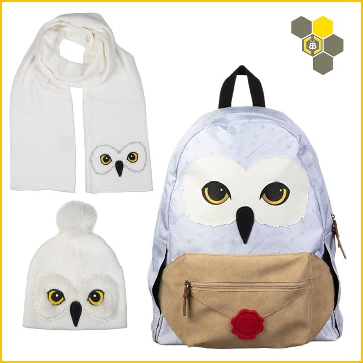 harry potter hedwig with letter mini backpack Wizarding World Harry Potter Hedwig Backpack, Scarf & Beanie Hat Gift Set – Collective Hobbees