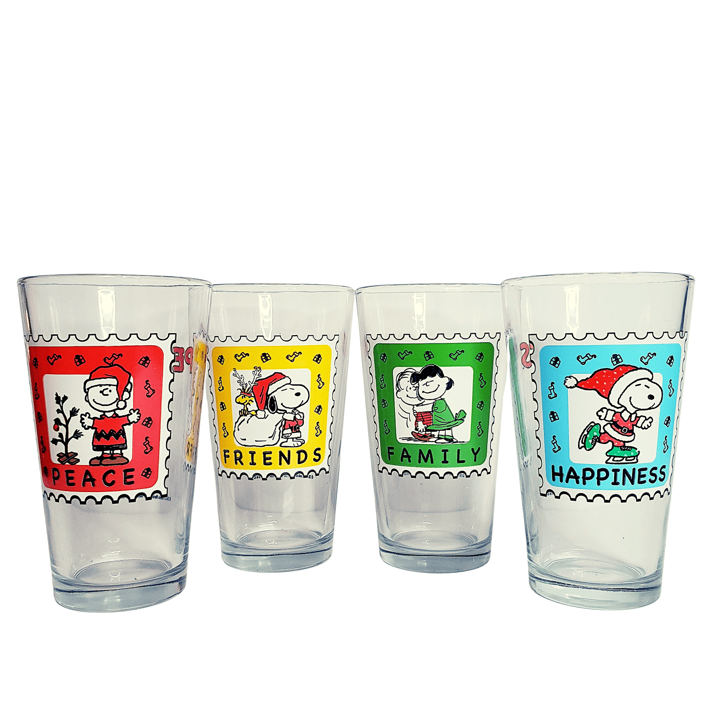 ICUP Pint Glass Charles Schulz Peanuts Pint Glassware Set 16oz PEA09761