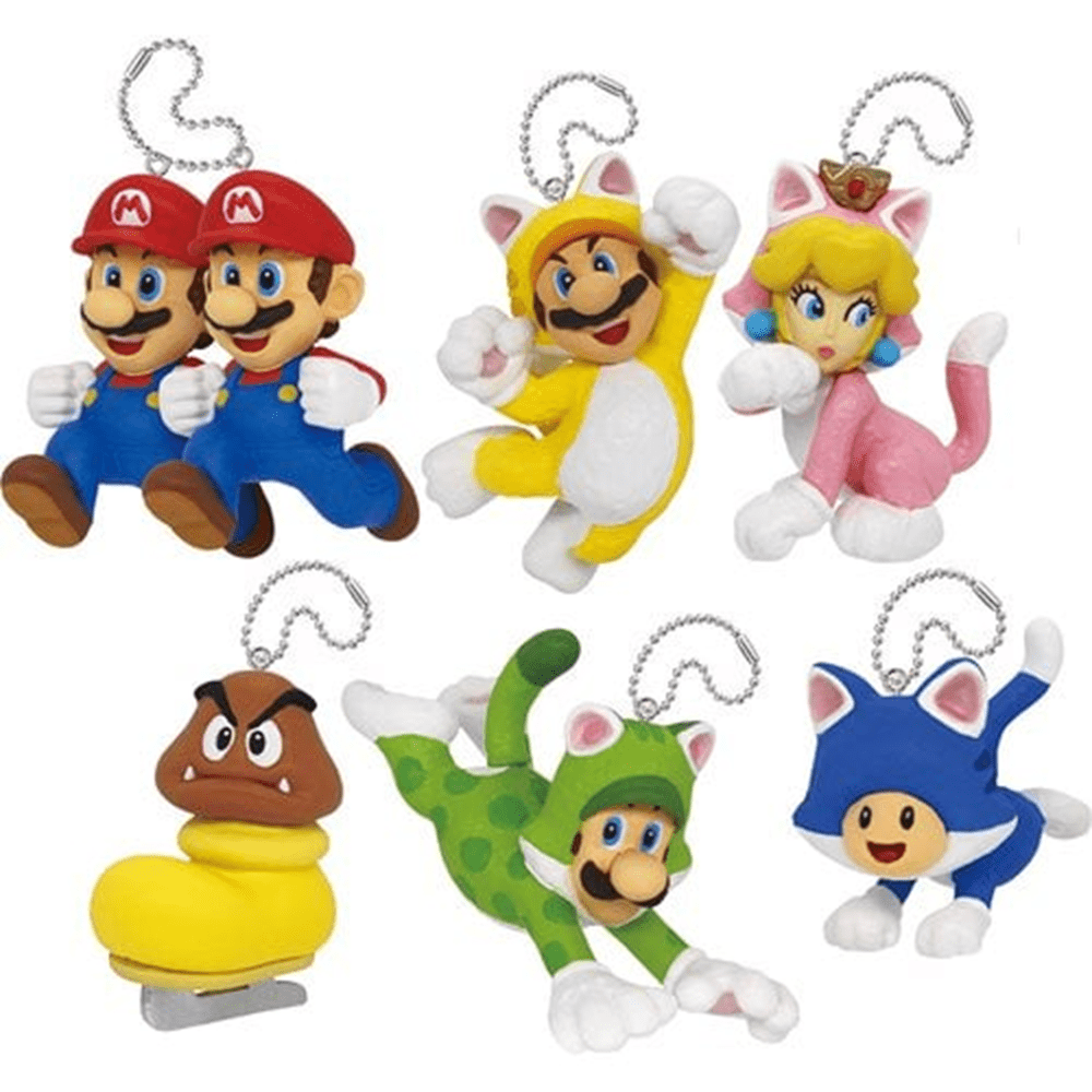 Monogram Keychain Super Mario 3D World Collectible Danglers