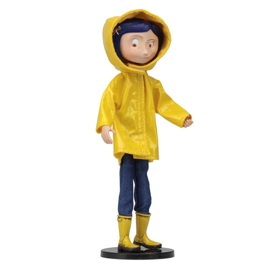 NECA Action Figure Laika Coraline 7" Bendy Doll In Yellow Raincoat 966N061920
