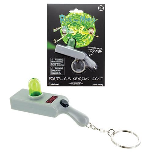 Rick and Morty Portal Gun Light-Up Keychain