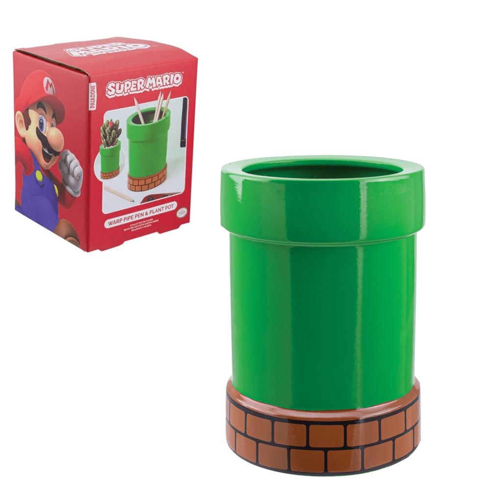 super mario warp pipe pen and plant pot Super Mario Pen Pot Pipe Plant