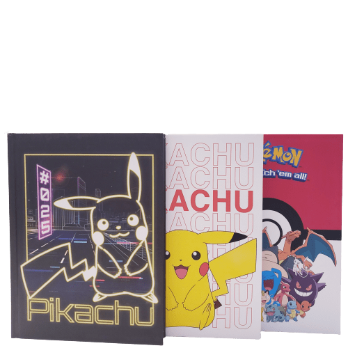 pokemon notebook for cards Silver Buffalo Nintendo Pokémon Hardcover Notebook Pikachu Neon