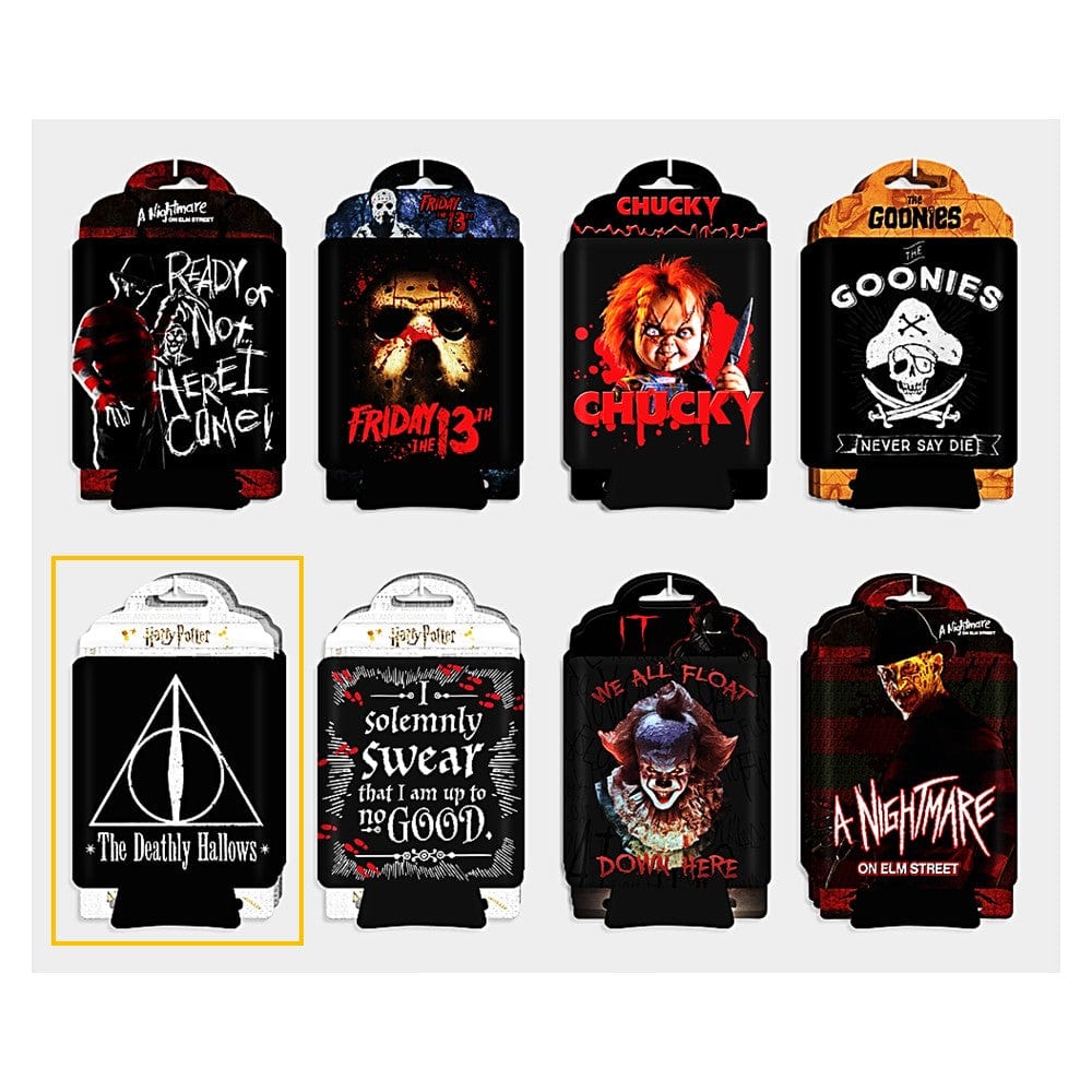 Silver Buffalo Koozie Assorted Halloween Can Coolers HP112351 HP Deathly Hallows