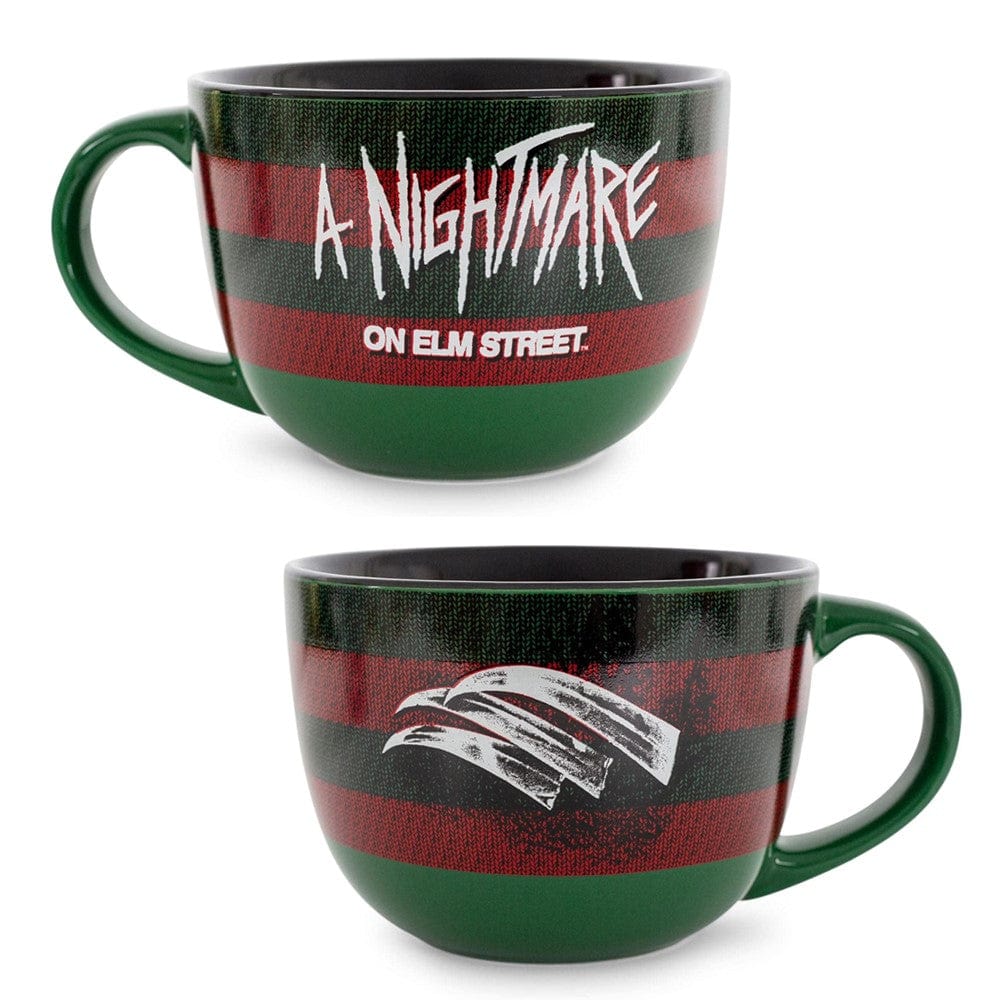 Silver Buffalo Mug Halloween Horror Ceramic Soup Mug 24oz WBH34533 NOES Freddy Krueger
