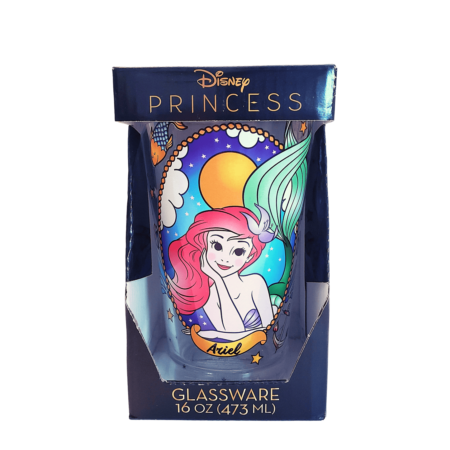 Silver Buffalo Pint Glass Disney The Little Mermaid Pint Glass 16oz DP127766B