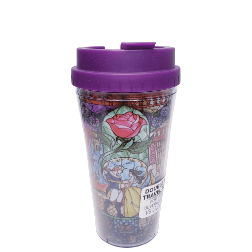 Silver Buffalo Tumbler Disney Beauty And The Beast Mural Tumbler 16oz DP1231B2