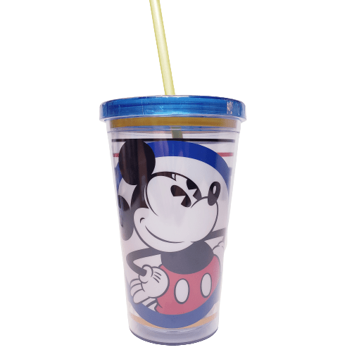 Disney Mickey Mouse Water Cups with Straw Drinking Cup Anime