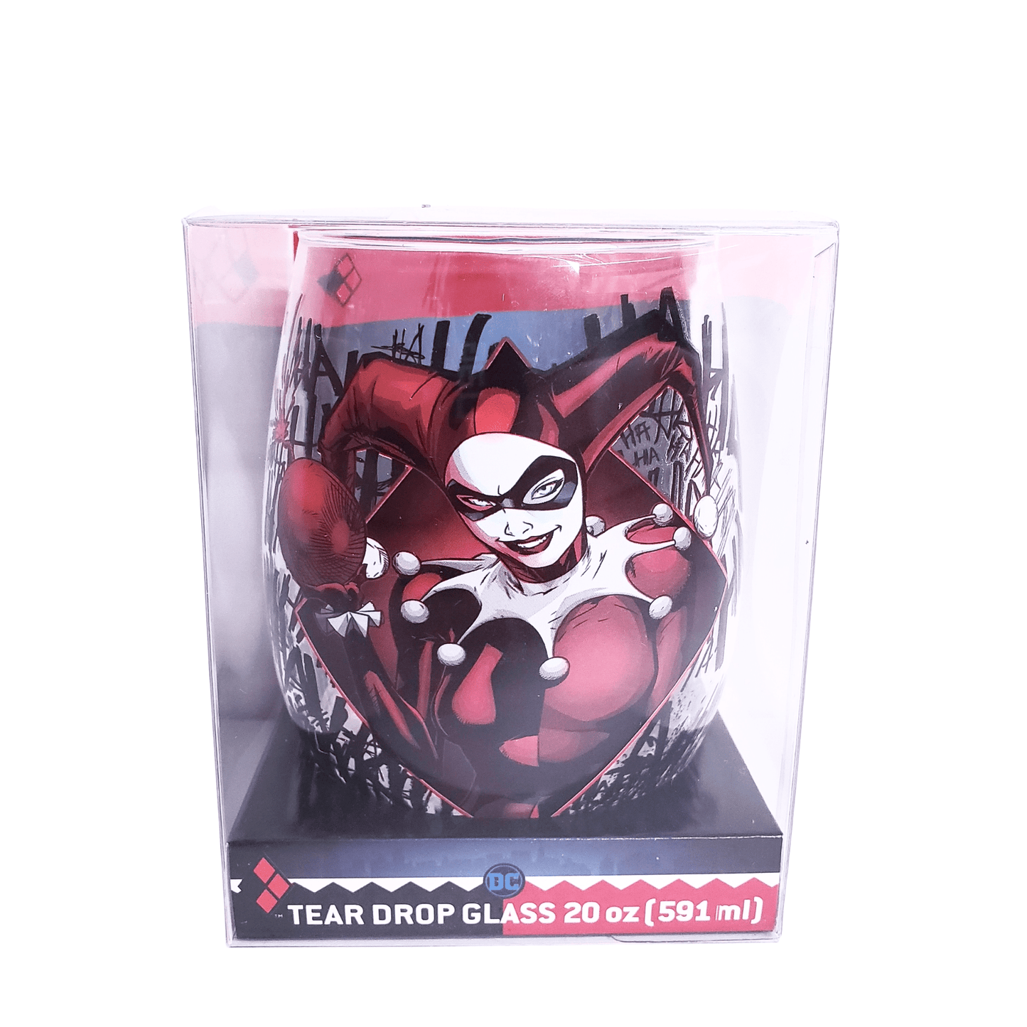 Silver Buffalo Wine Glass DC Comics Harley Quinn Wine Glass 20oz HQ11136F