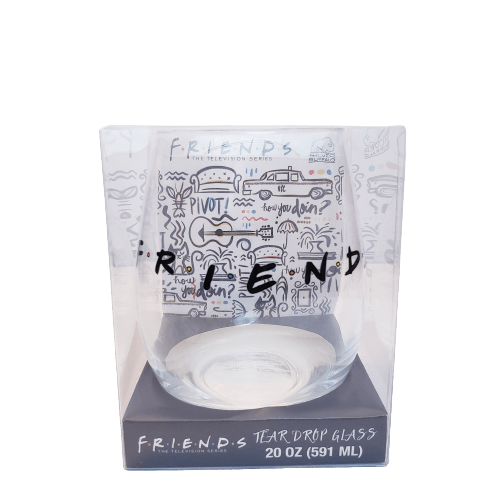 Silver Buffalo Wine Glass Friends TV Series Logo Wine Glass 20oz FRD3166F