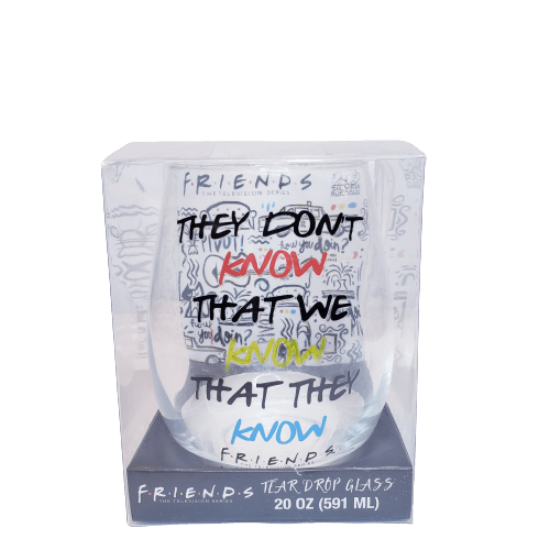 Silver Buffalo Wine Glass Friends TV Series Phrase Wine Glass 20oz FRD4336FB