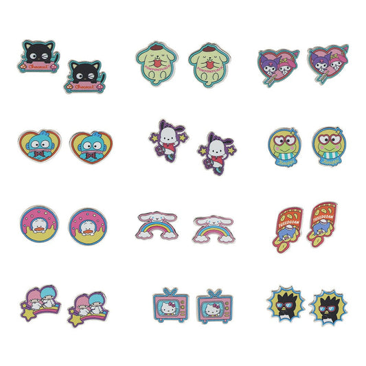 BioWorld Earrings Sanrio Hello Kitty And Friends 12-Pack Earring Set EGA60FAHSRPP00