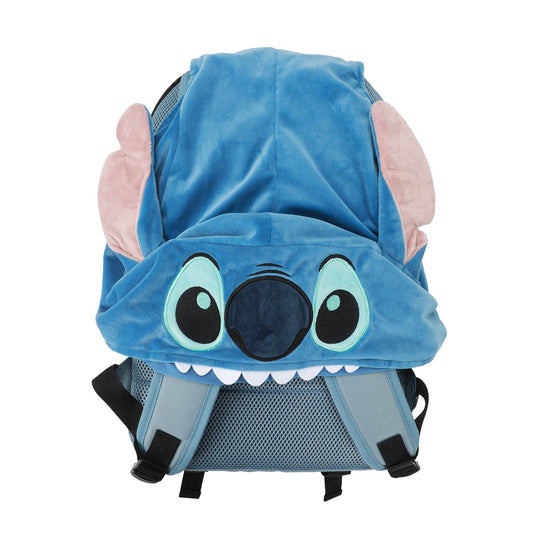 Bioworld Merchandising Backpack Disney Stitch Tropical Print 17.5" Hooded Backpack BPA7XRWDSCPP00