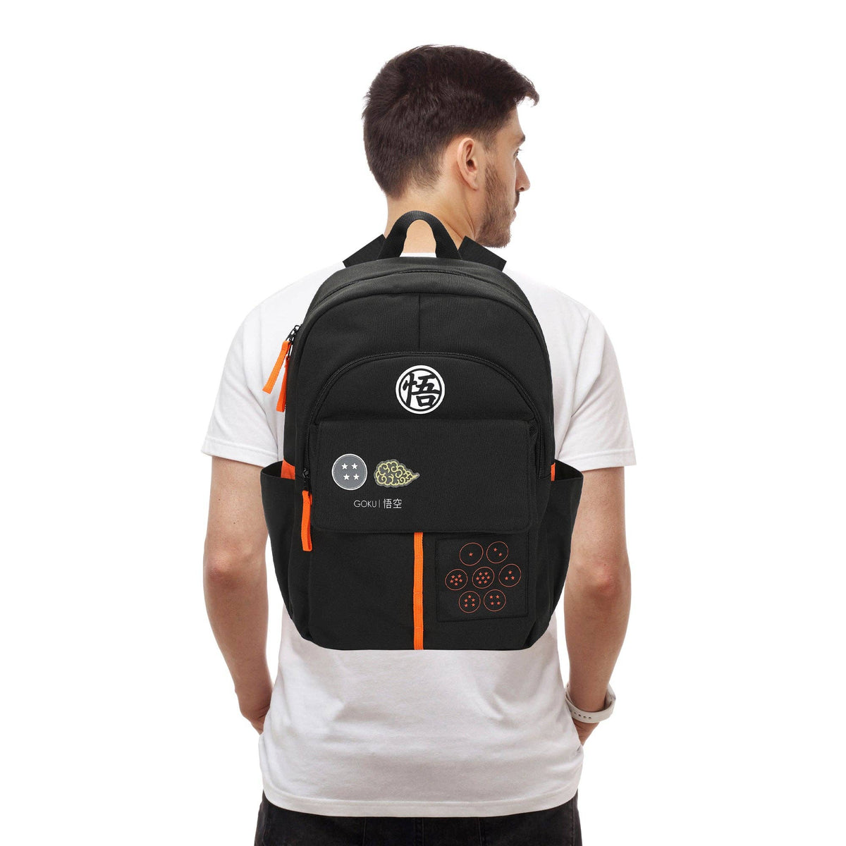 Bioworld Merchandising Backpack Dragon Ball Z Goku Symbols Black 17.5" Adult Commuter Backpack BPA9CS5DBZPP00