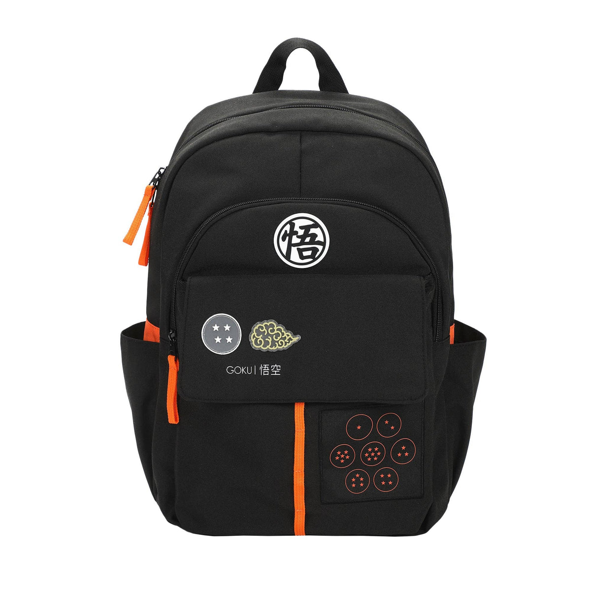 Bioworld Merchandising Backpack Dragon Ball Z Goku Symbols Black 17.5" Adult Commuter Backpack BPA9CS5DBZPP00