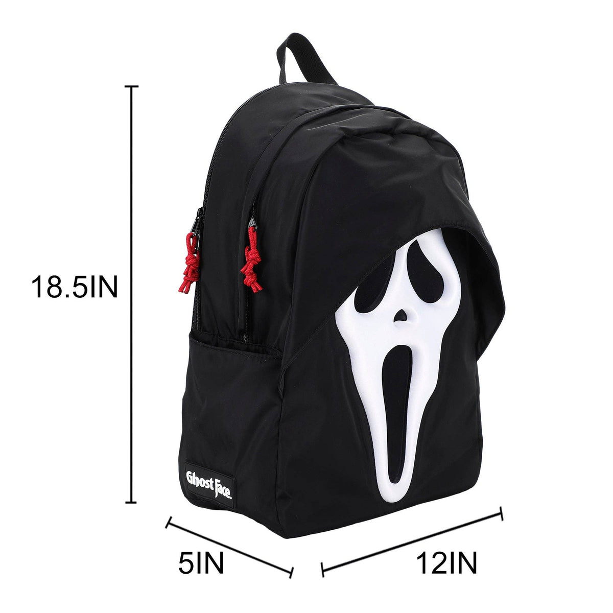 Bioworld Merchandising Backpack Ghostface Mask Black 18.5" Adult Novelty Character Backpack BPA9XWWGHFPP00