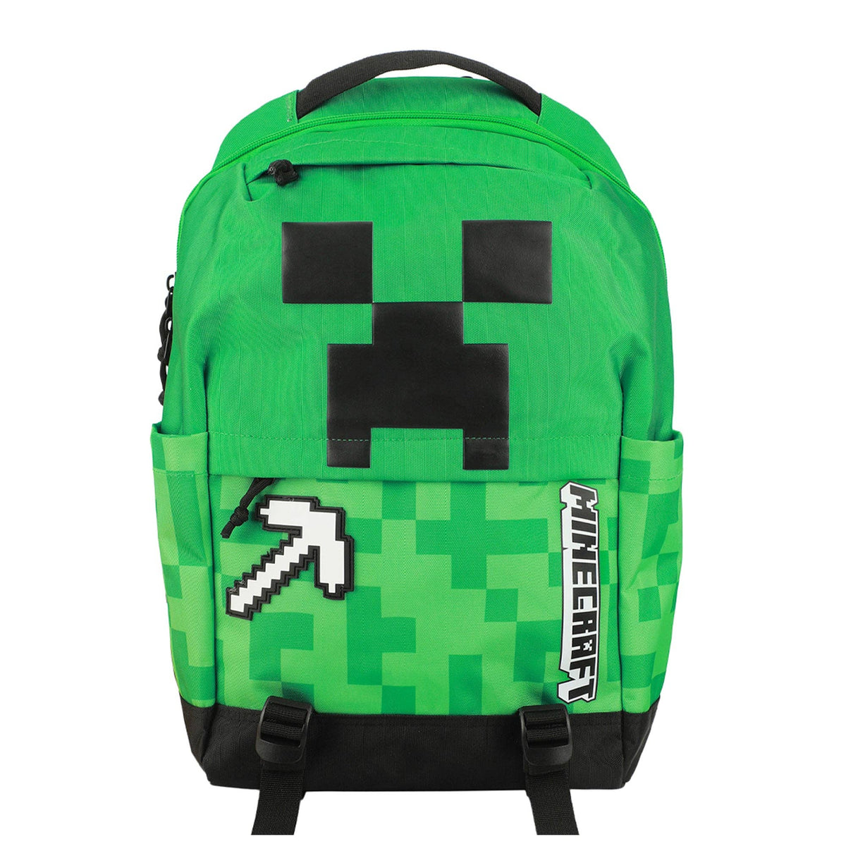 Bioworld Merchandising Backpack Minecraft Creeper & Pickax Green Adult 17.5" Backpack BPA5R2MMNCPP00