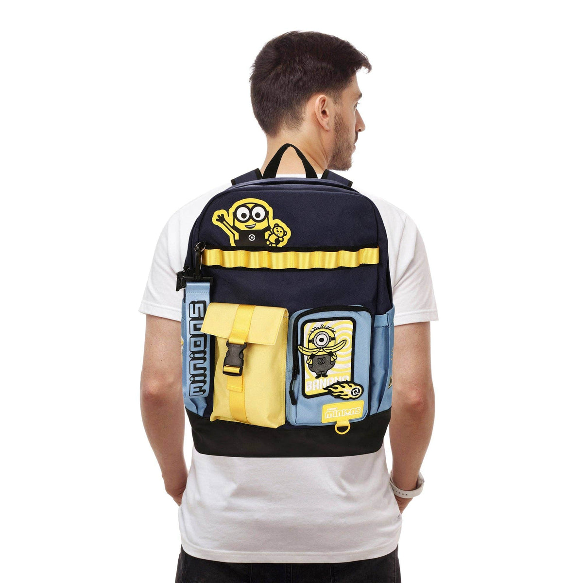 Bioworld Merchandising Backpack Minions Character Art Navy 18.5" Adult Utility Backpack BPAAJXBDMEPP00