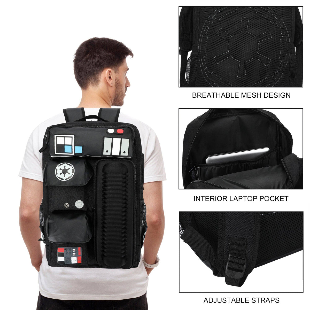 Bioworld Merchandising Backpack Star Wars: Episode IV - A New Hope Darth Vader 18.5" Adult Utility Backpack BP47YJSTW00PP00