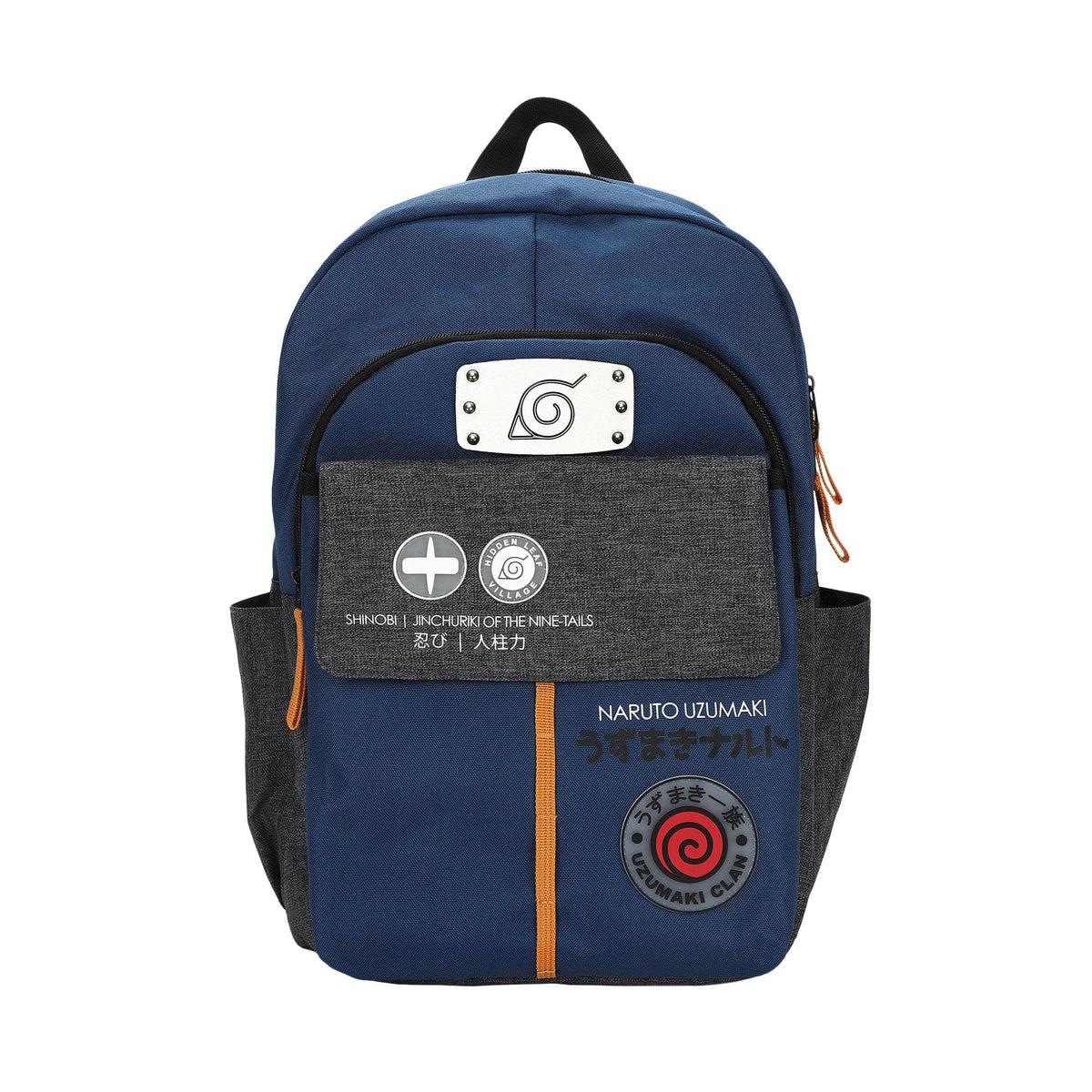 Bioworld Merchandising Backpacks Naruto Shippuden Shinobi Symbols Blue 17.5" Adult Commuter Backpack BPA9CTQNARPP00