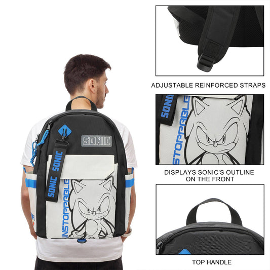 Bioworld Merchandising Backpacks Sonic The Hedgehog Character Art 19" Backpack BPA7WZHSEGPP00