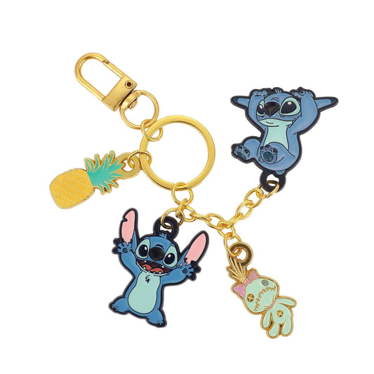 Bioworld Merchandising Disney Lilo & Stitch Multi Charm Keychain KEU9FELDSCPP00