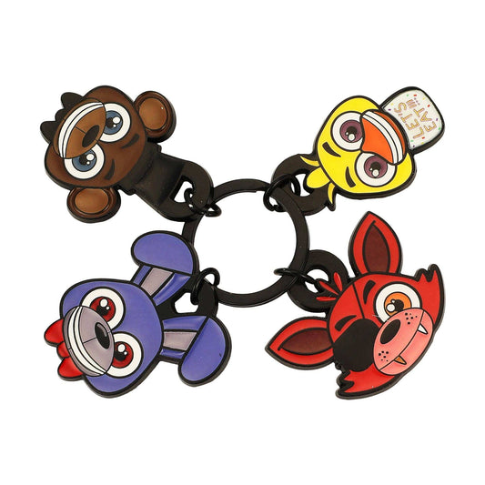 Bioworld Merchandising Five Nights at Freddy's Chibi Characters Multi-Charm Keychain KEA8VGAFNFPP00
