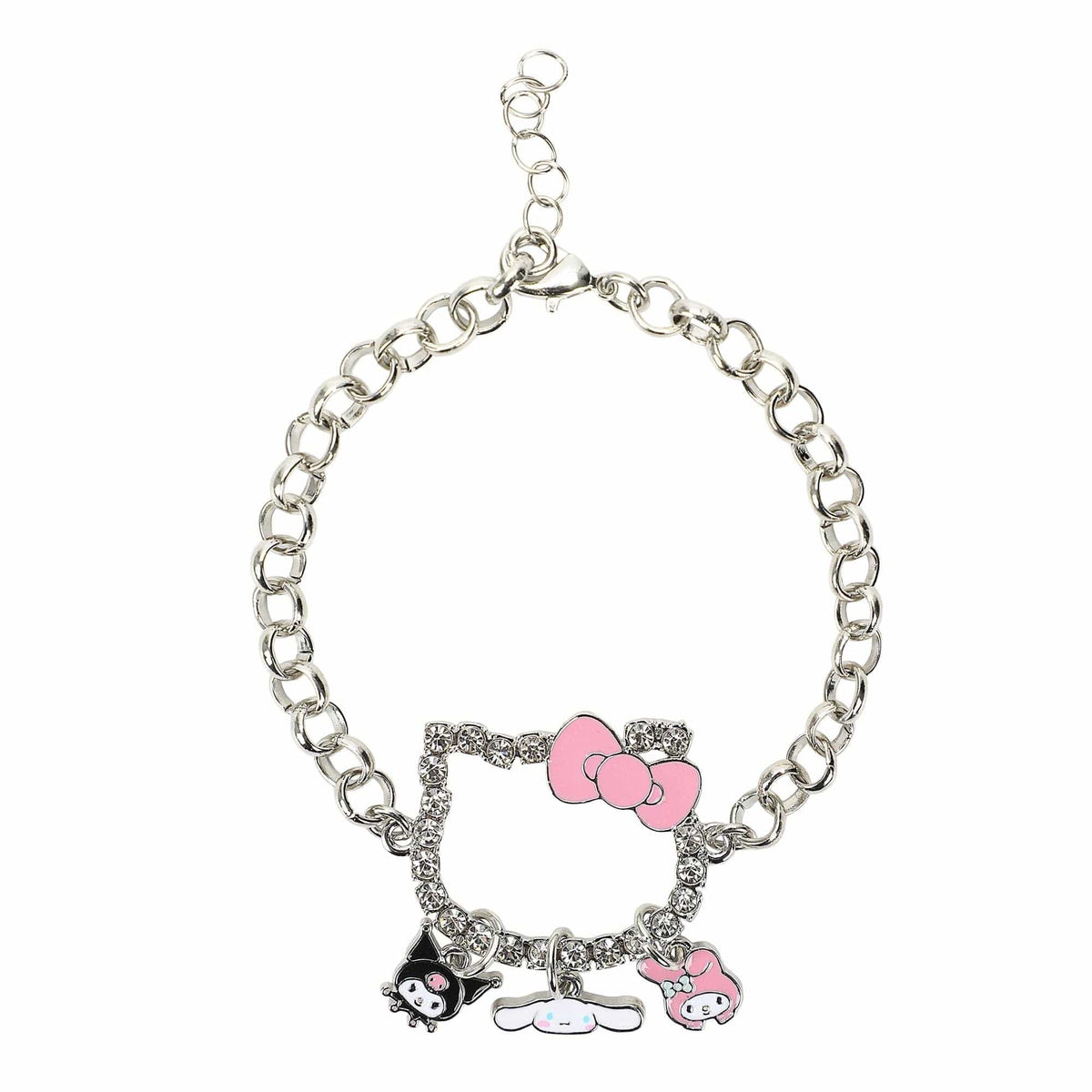 Bioworld Merchandising Hello Kitty Character Shape Bracelet With Three Character Charms BVF7H2JHSRPP00