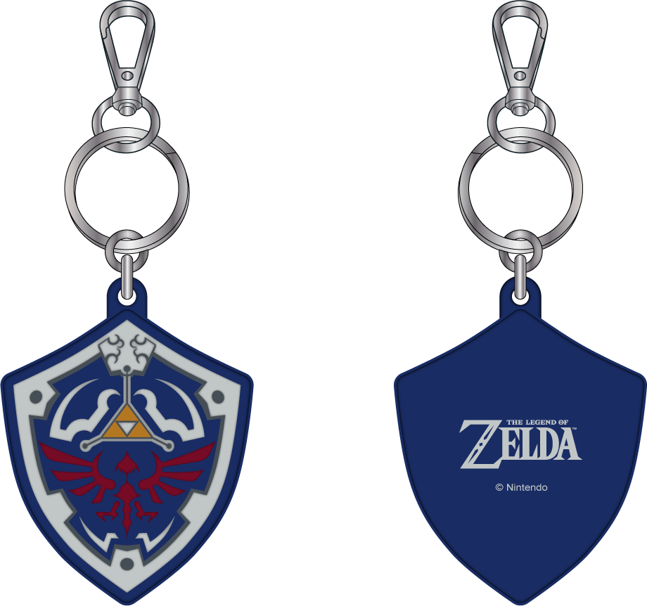 Bioworld Merchandising Legend of Zelda Shield Crest PVC Rubber Keychain KE83CLNTN00PP00
