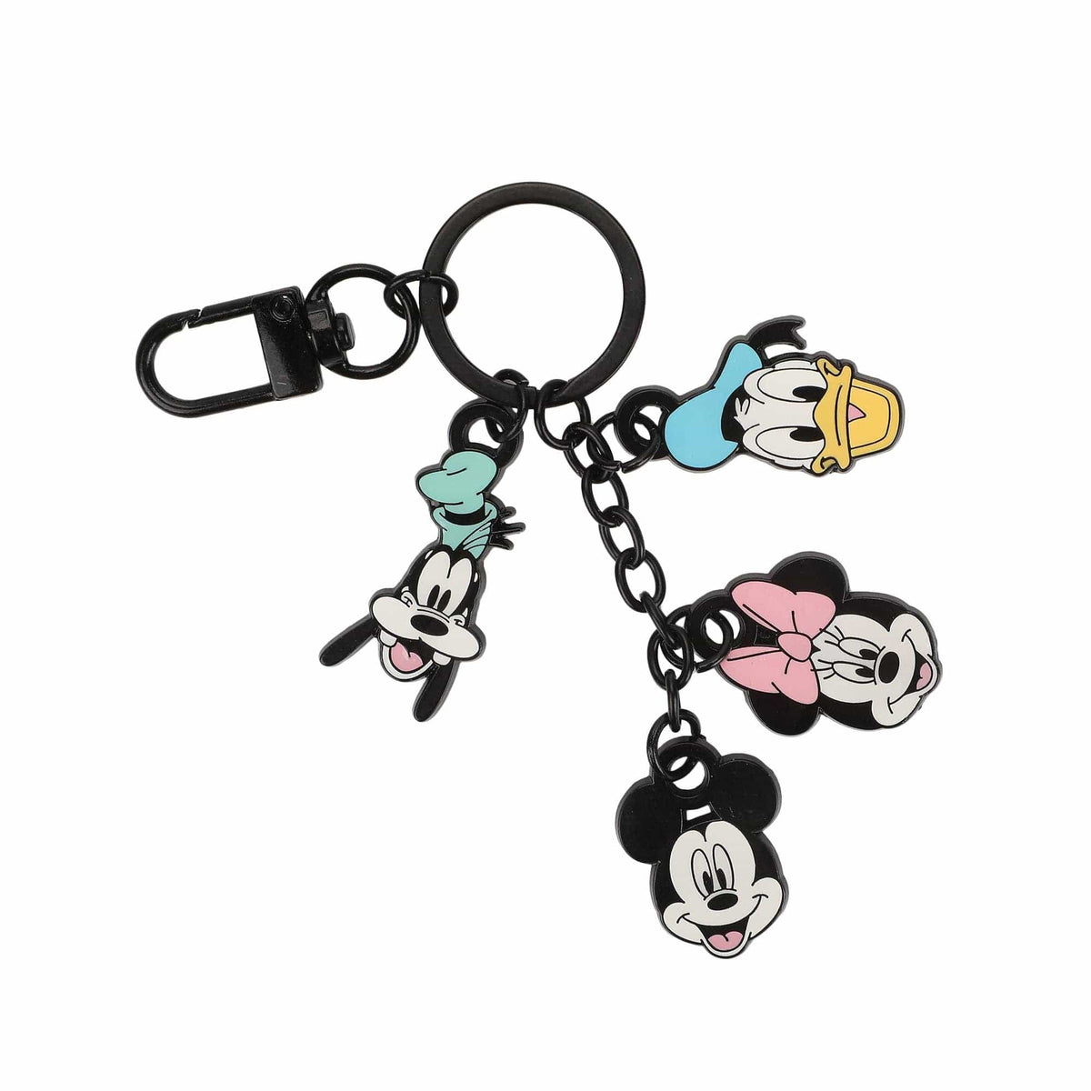Bioworld Merchandising Mickey Minnie Donald and Goofy Hard Enamel Charms Keychain KEU9FEQDSYPP00