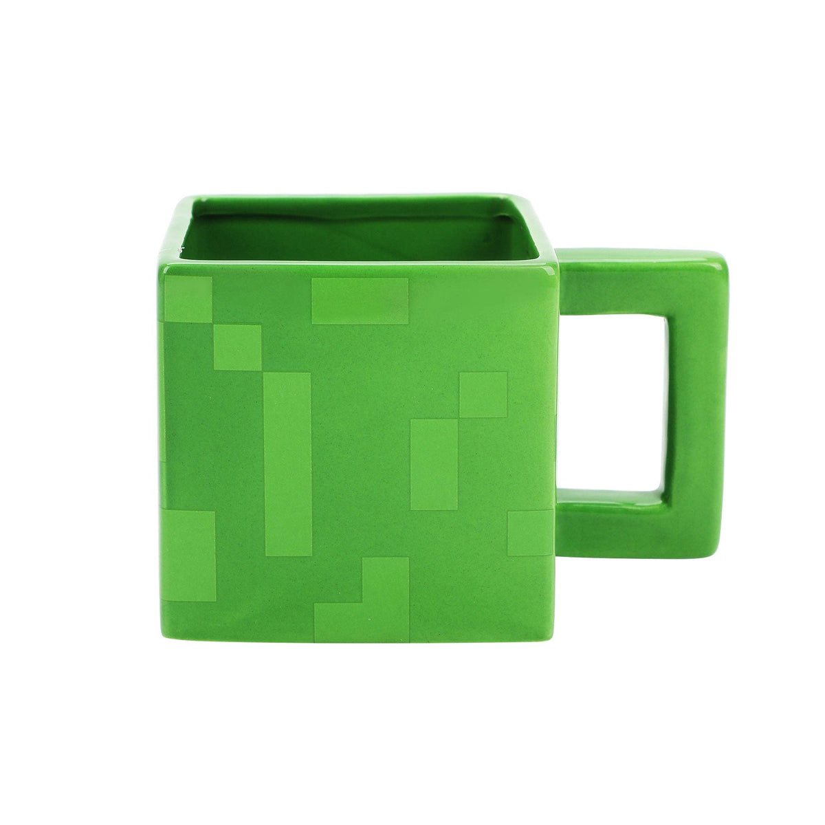 Bioworld Merchandising Minecraft Creeper Green 16 Oz Sculpted Square Ceramic Mug VUA7F6GMNCPP00