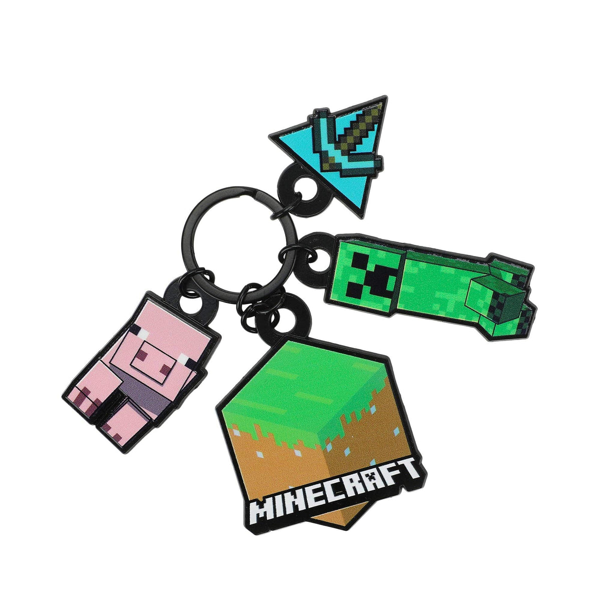 Bioworld Merchandising Minecraft Icons Multi-Charm Keychain KEA86R2MNCPP00